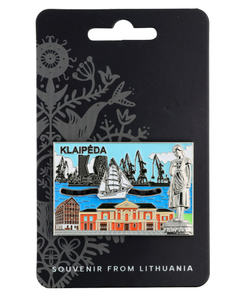 Magnetas Klaipėda su judančiu burlaiviu
